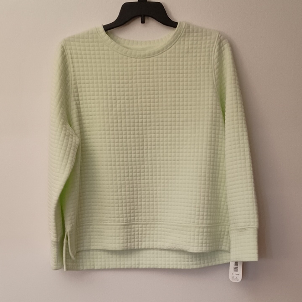 MTA Sport Mint Green Waffle Knit Sweater